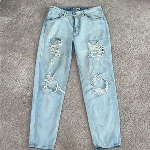 Distressed denim